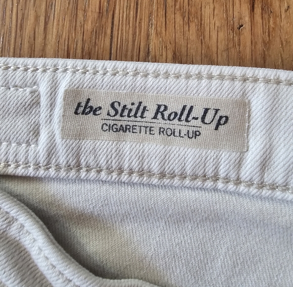 AG Adriano Goldschmied Cream Stilt Roll Up Jeans Women's 29" Waist X 26" Inseam - Picture 5 of 16